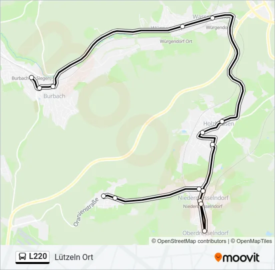 L220 Bus Line Map
