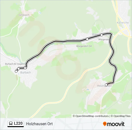 L220 Bus Line Map