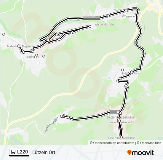 L220 Bus Line Map