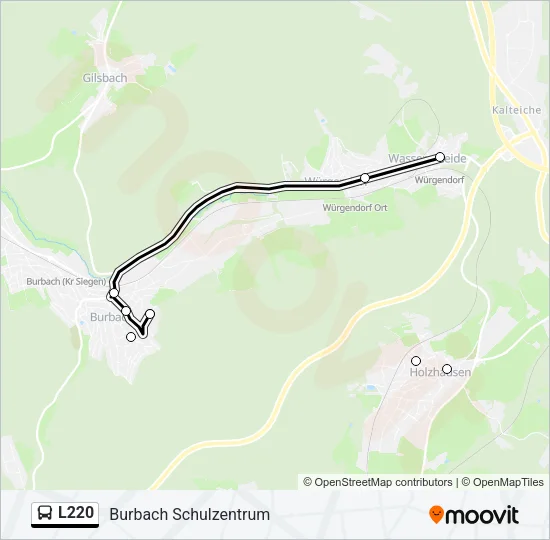 L220 Bus Line Map