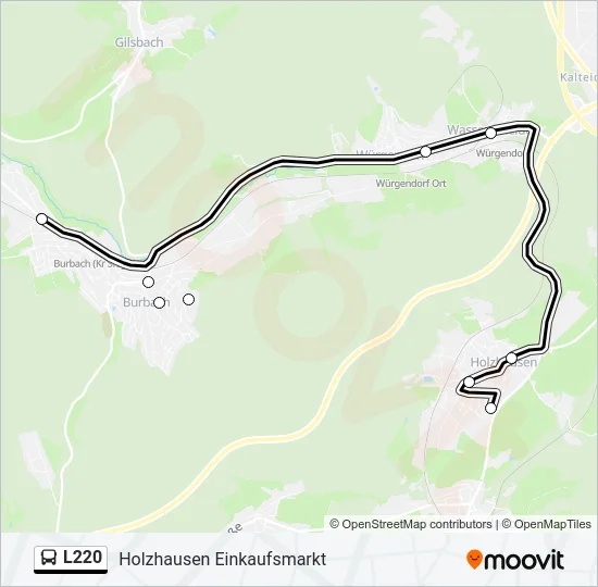 L220 Bus Line Map