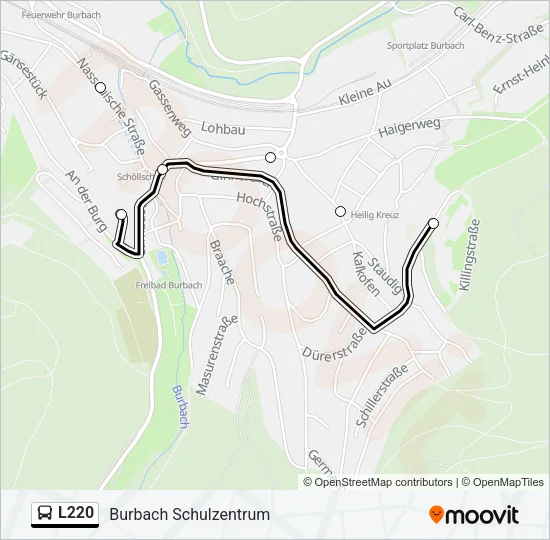 L220 Bus Line Map