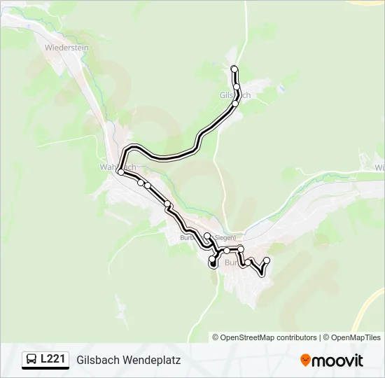 L221 Bus Line Map
