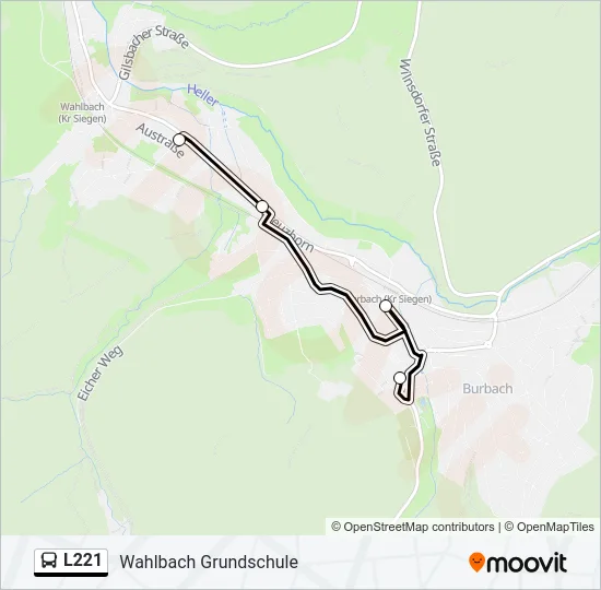 L221 Bus Line Map