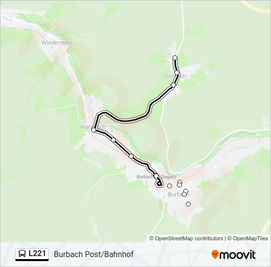 L221 Bus Line Map