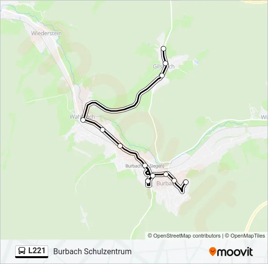L221 Bus Line Map