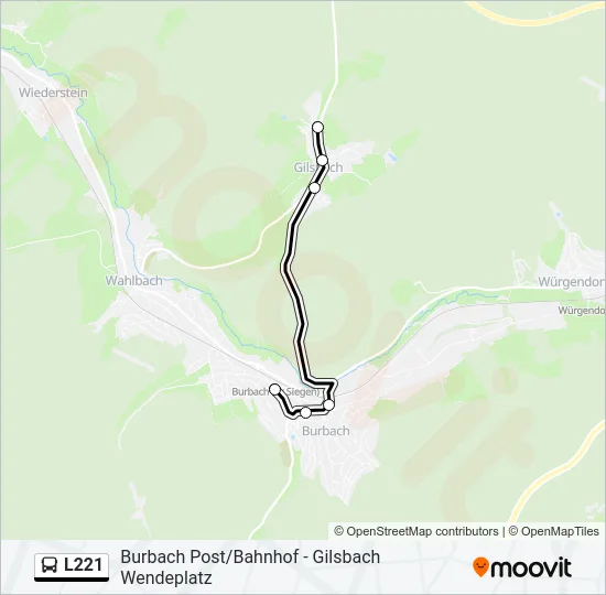 L221 Bus Line Map