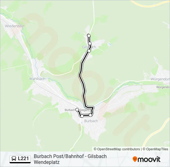 L221 Bus Line Map