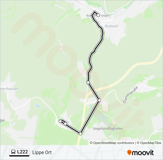 L222 Bus Line Map