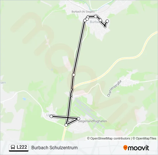 L222 Bus Line Map