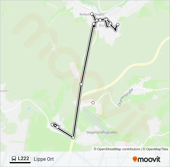 L222 Bus Line Map