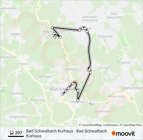 207 Bus Line Map