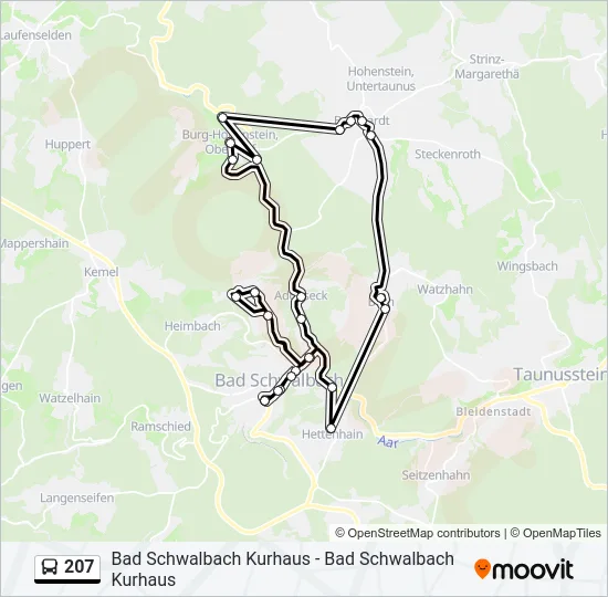 207 Bus Line Map