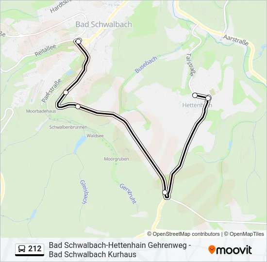 212 Bus Line Map