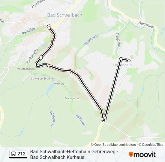 212 Bus Line Map