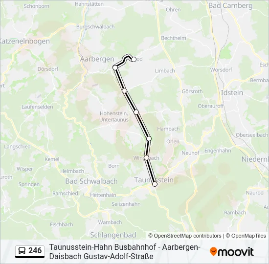 246 Bus Line Map