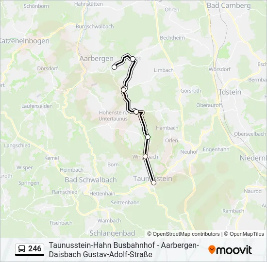 246 Bus Line Map