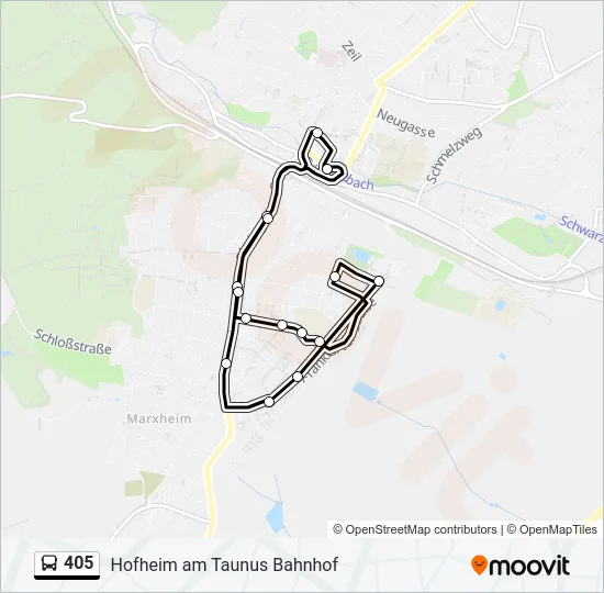 405 Bus Line Map