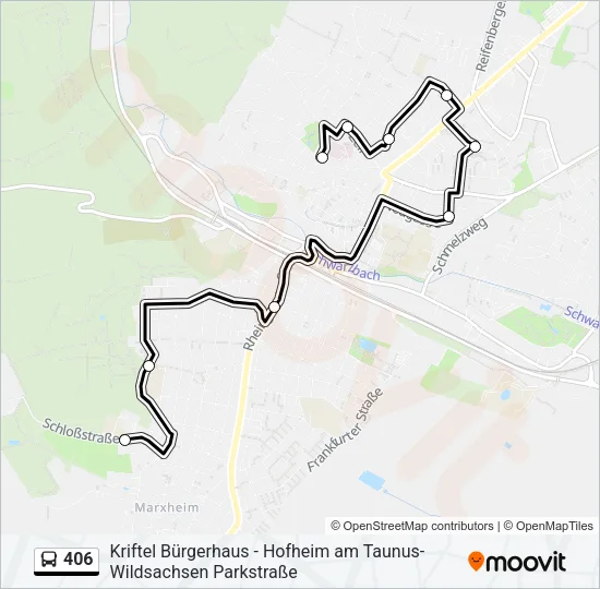 406 Bus Line Map