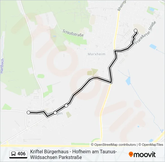 406 Bus Line Map
