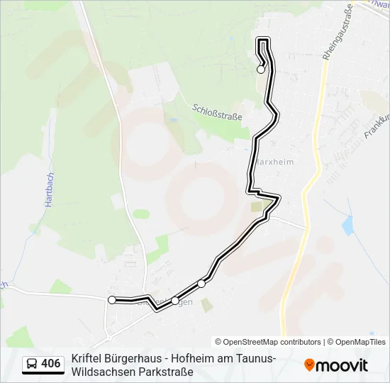 406 Bus Line Map