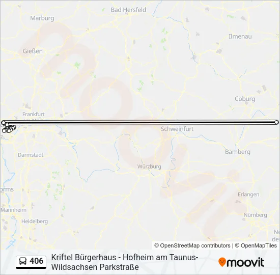 406 Bus Line Map
