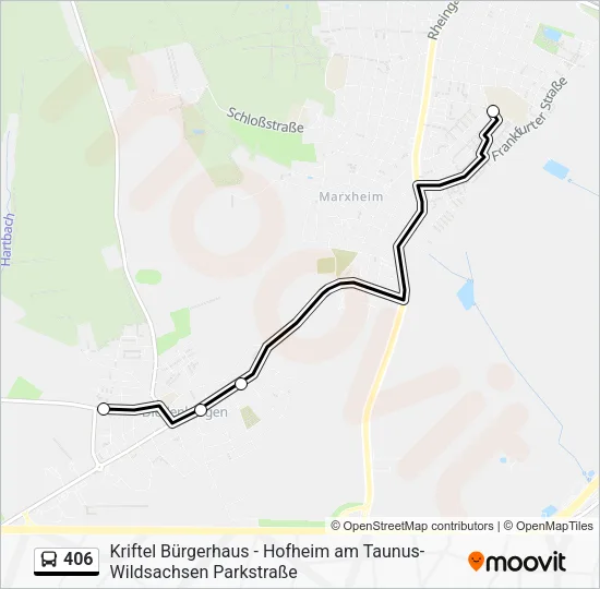 406 Bus Line Map