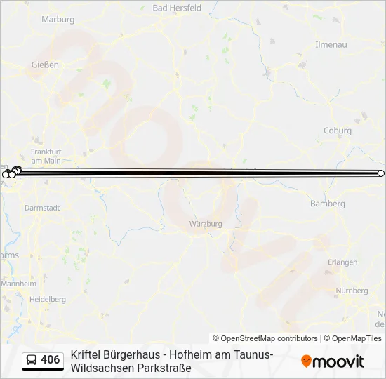 406 Bus Line Map