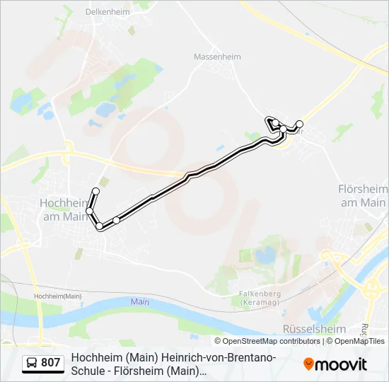 807 Bus Line Map