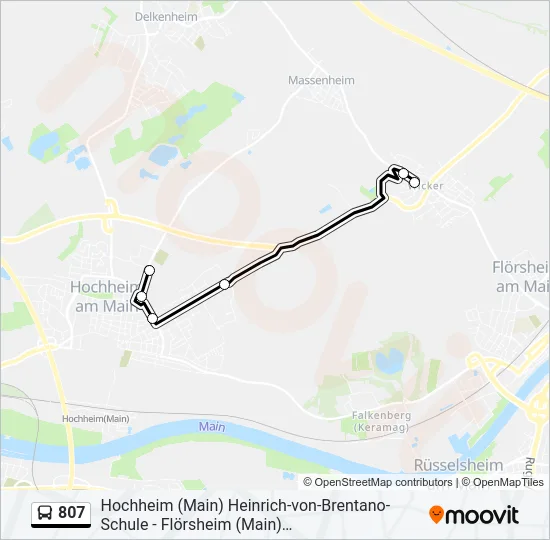 807 Bus Line Map