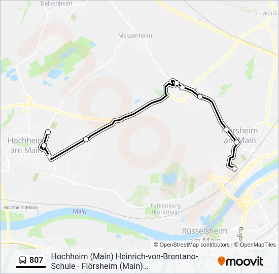 807 Bus Line Map
