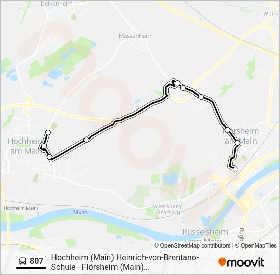 807 Bus Line Map