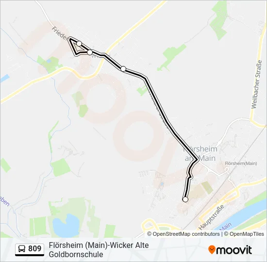 809 Bus Line Map