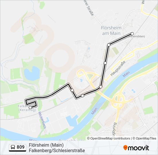 809 Bus Line Map