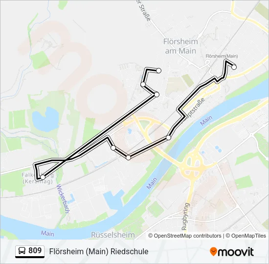 809 Bus Line Map