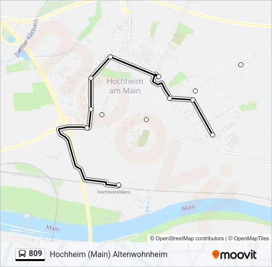 809 Bus Line Map