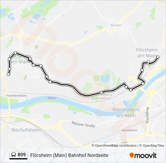 809 Bus Line Map
