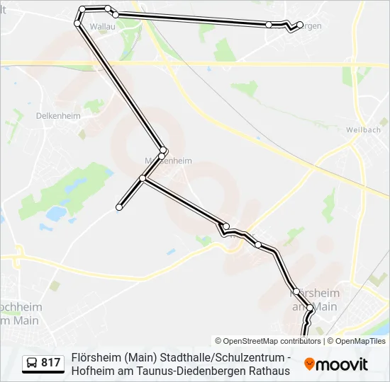 817 Bus Line Map