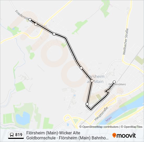 819 Bus Line Map
