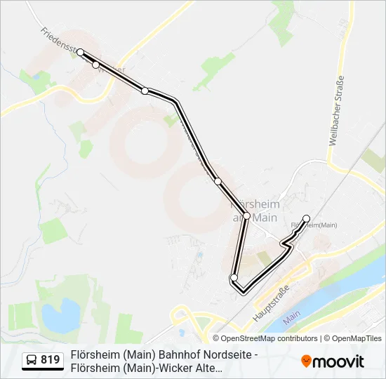 819 Bus Line Map