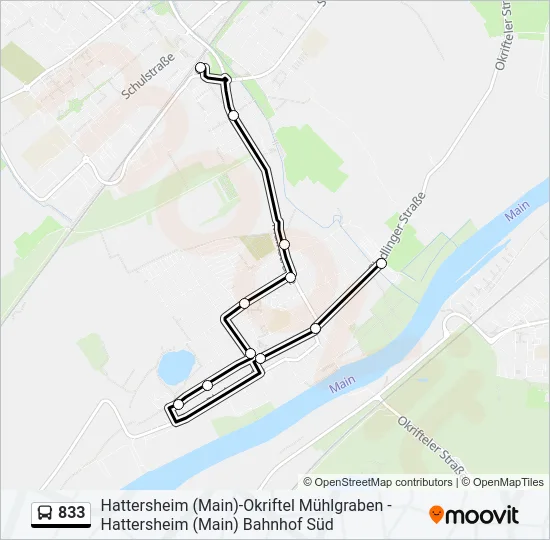 833 Bus Line Map