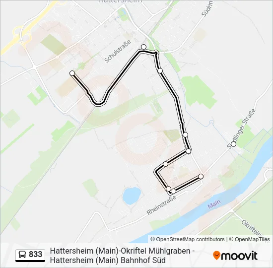833 Bus Line Map