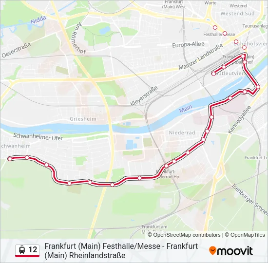 12 Light Rail Line Map