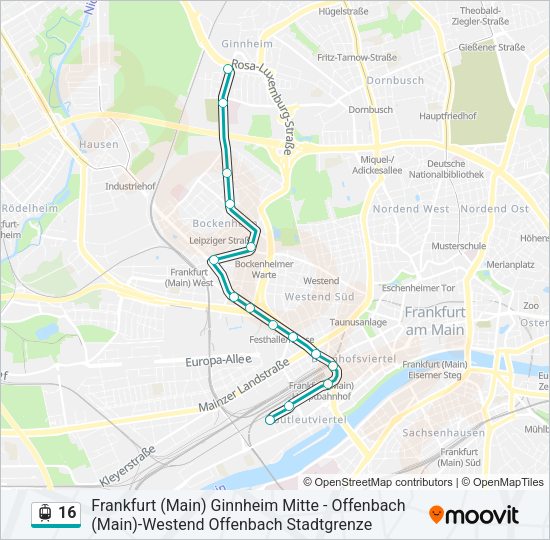 16 Light Rail Line Map