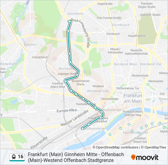 16 Light Rail Line Map