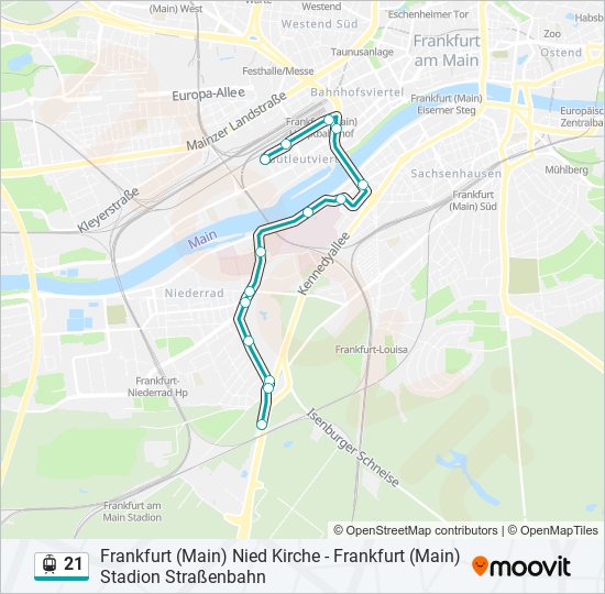 21 light rail Line Map