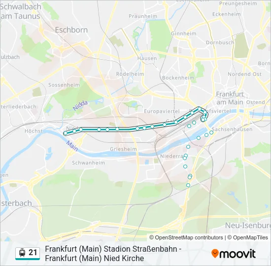21 Light Rail Line Map