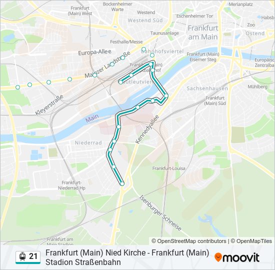 21 light rail Line Map