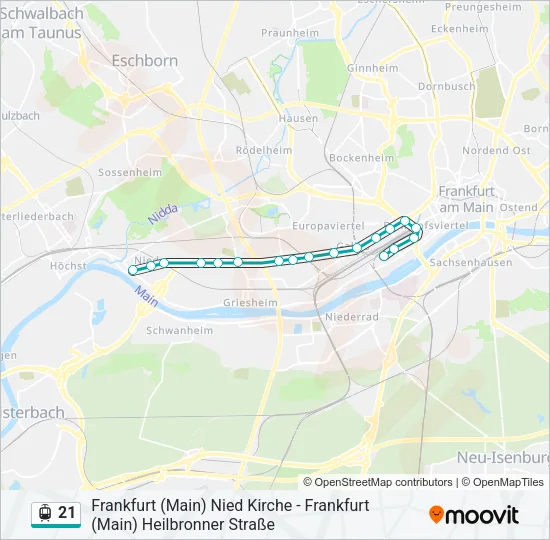 21 Light Rail Line Map