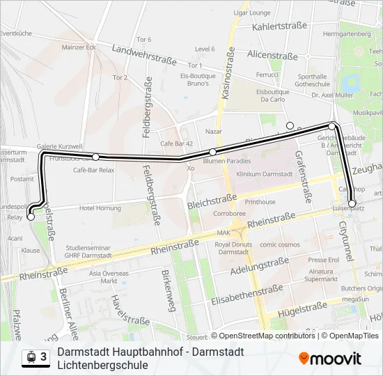 3 Light Rail Line Map